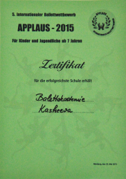 Applaus 2015  Kashcheeva Ballettakademie