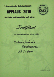 Applaus 2016 Kashcheeva in Muenchen